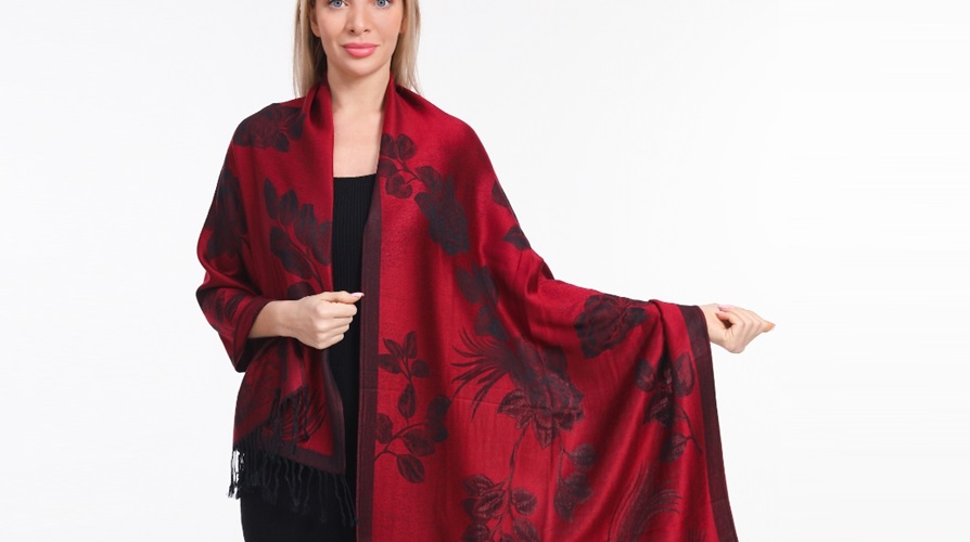 Two Tone Floral Pashmina